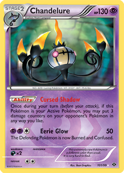 Chandelure 101/99 Pokémon card from Next Destinies for sale at best price