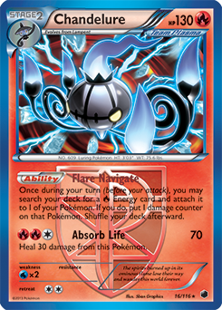 Chandelure 16/116 Pokémon card from Plasma Freeze for sale at best price