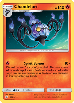Chandelure 30/236 Pokémon card from Unified Minds for sale at best price