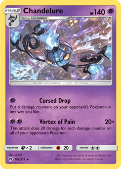 Chandelure 103/214 Pokémon card from Lost Thunder for sale at best price