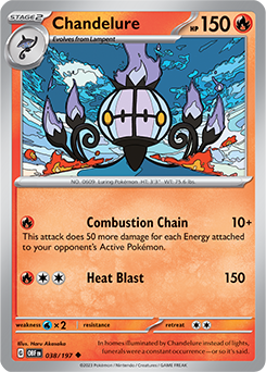 Chandelure 38/197 Pokémon card from Obsidian Flames for sale at best price