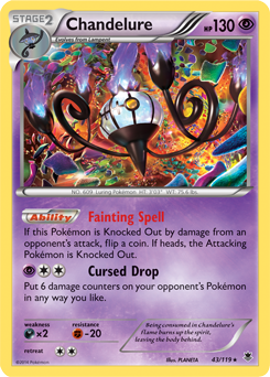 Chandelure 43/119 Pokémon card from Phantom Forces for sale at best price