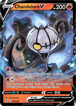 Chandelure V 39/264 Pokémon card from Fusion Strike for sale at best price