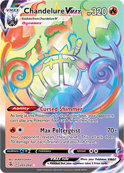 Chandelure VMAX 265/264 Pokémon card from Fusion Strike for sale at best price