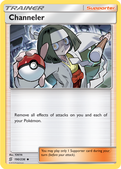 Uncommon Pokémon card Channeler 190/236 from Unified Minds expansion