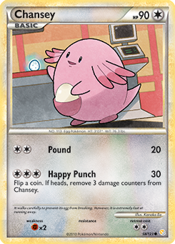 Chansey 58/123 Pokémon card from HeartGold SoulSilver for sale at best price