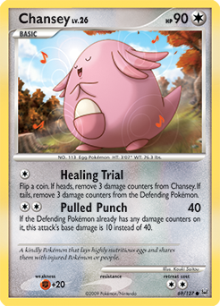 Common Pokémon card Chansey 69/127 from Platinuim expansion