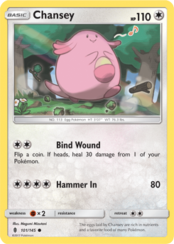 Chansey 101/145 Pokémon card from Guardians Rising for sale at best price