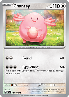 Common Pokémon card Chansey 144/198 from Scarlet & Violet expansion