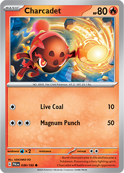 Common Pokémon card Charcadet 039/193 from Paldea Evolved expansion