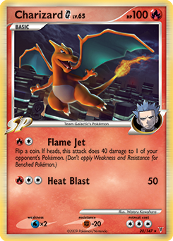 Rare Pokémon card Charizard 20/147 from Supreme Victors expansion