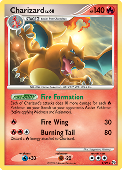 Carte Pokémon Charizard 1/99 de la série Arceus en vente au meilleur prix