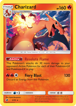 Charizard 3/70 Pokémon card from Dragon Majesty for sale at best price