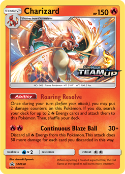 Promo Pokémon card Charizard SM158 from Sun and Moon Promos expansion