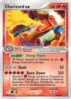 Carte Pokémon Dracaufeu ex 105/112 de la série Ex Rouge Feu Vert Feuille en vente au meilleur prix