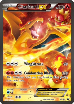 Promo Pokémon card Charizard EX XY121 from XY Promos expansion