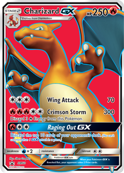 Promo Pokémon card Charizard GX SM60 from Sun and Moon Promos expansion