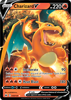 Charizard V 018/159 Pokémon card from Crown Zenith for sale at best price