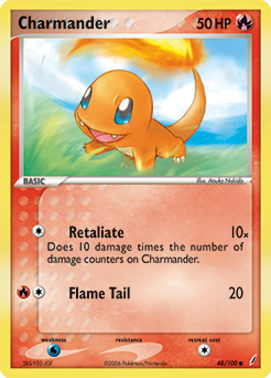 Carte Pokémon Salamèche 48/100 de la série Ex Gardiens de Cristal en vente au meilleur prix