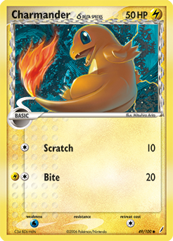 Carte Pokémon Salamèche 49/100 de la série Ex Gardiens de Cristal en vente au meilleur prix
