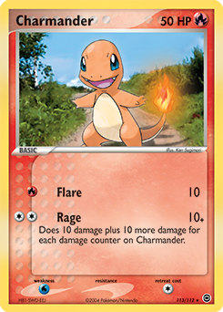 Carte Pokémon Salamèche 113/112 de la série Ex Rouge Feu Vert Feuille en vente au meilleur prix