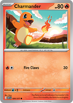 Carte Pokémon Communes Salamèche 20/217 de la série Héros Transcendants