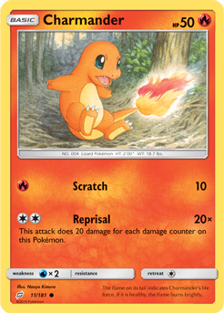 Charmander 11/181 Pokémon card from Team Up for sale at best price
