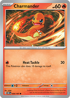 Charmander 26/197 Pokémon card from Obsidian Flames for sale at best price