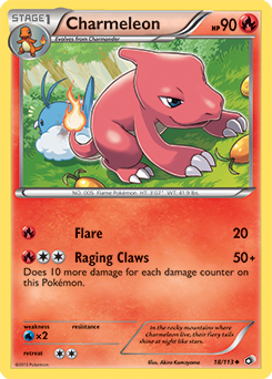 Carte Pokémon Charmeleon 18/113 de la série Legendary Treasures en vente au meilleur prix