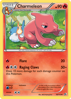 Charmeleon 18/113 Pokémon card from Legendary Treasures for sale at best price