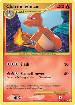 Charmeleon 102/100 Pokémon card from Stormfront for sale at best price