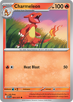 Uncommon Pokémon card Charmeleon 21/217 from Ascended Heroes expansion