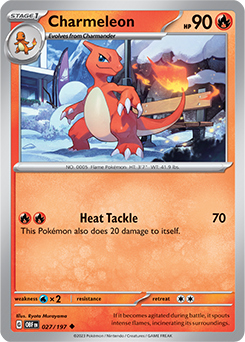 Charmeleon 27/197 Pokémon card from Obsidian Flames for sale at best price