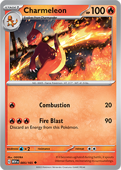 Charmeleon 5/165 Pokémon card from 151 for sale at best price