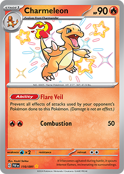 Charmeleon 110/91 Pokémon card from Paldean fates for sale at best price