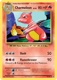 Charmeleon 10/108 Pokémon card from Evolutions for sale at best price