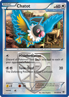 Chatot 77/101 Pokémon card from Plasma Blast for sale at best price