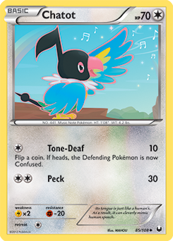 Chatot 85/108 Pokémon card from Dark Explorers for sale at best price