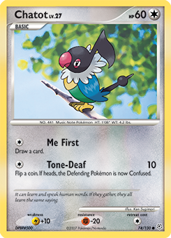 Chatot 74/130 Pokémon card from Diamond & Pearl for sale at best price