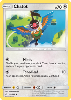 Chatot 162/214 Pokémon card from Unbroken Bonds for sale at best price
