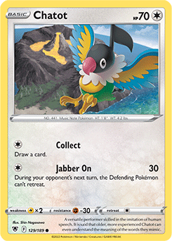Chatot 129/189 Pokémon card from Astral Radiance for sale at best price
