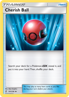 Uncommon Pokémon card Cherish Ball 191/236 from Unified Minds expansion