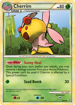 Uncommon Pokémon card Cherrim 28/95 from Unleashed expansion