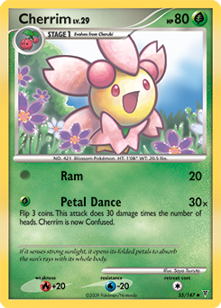Uncommon Pokémon card Cherrim 55/147 from Supreme Victors expansion