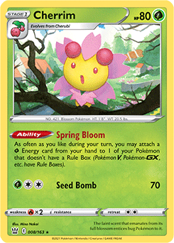 Cherrim 8/163 Pokémon card from Battle Styles for sale at best price