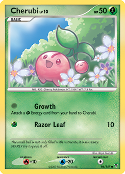 Common Pokémon card Cherubi 96/147 from Supreme Victors expansion