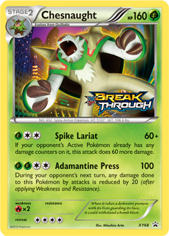 Promo Pokémon card Chesnaught XY68 from XY Promos expansion