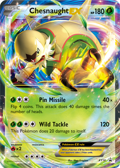 Promo Pokémon card Chesnaught EX XY18 from XY Promos expansion