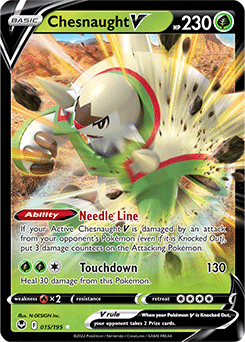 Chesnaught V 015/195 Pokémon card from Silver Tempest for sale at best price