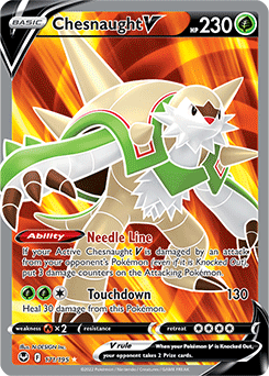 Chesnaught V 171/195 Pokémon card from Silver Tempest for sale at best price